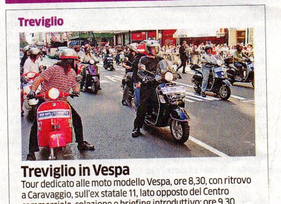 Treviglio in Vespa – L’Eco di Bergamo del 15/5/2016