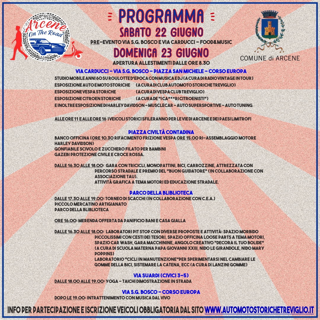 Arcene on the road 18 Programma per social 1